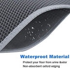Bulkniu Cat Litter Mat, 24"x30", Waterproof, Durable & Easy to Clean, Grey | Urine-Proof, Non-Slip, Premium Durable EVA, Soft on Paws, Double-Layer Honeycomb Traps Litter, Odor-Free & Safe