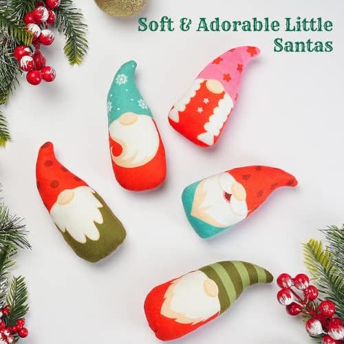 Christmas Catnip Toys Interactive Cats 5PCS Cat Nip Toy/Kitten Chew Plush Gift/Best Play Kick Stuff/Kitty Stuffed Teething Pillow/Cute and Soft Dental Gifts - Image 4