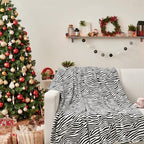 Vessia Zebra Printed Twin Blanket for Bed, 300GSM Couch Blanket for Adults - Image 2