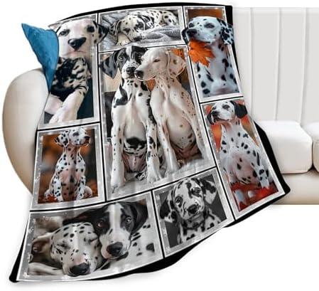 Dalmatian Dog Blanket Dalmatian Throw Blankets Puppy Dog Decor Stuff Cozy Flannel Fleece Soft Plush Fuzzy Warm Lightweight Bedding Gifts for Women Girls Kids 60"X50" by Unknown