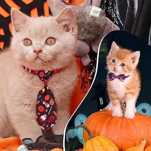 Chunful 150 Pcs Adjustable Halloween Dog Bow Ties & Pet Neckties, Ghost - Image 5