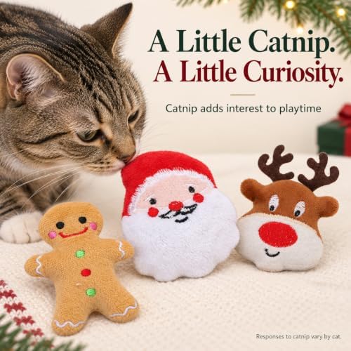 3-Pack Christmas Catnip Toys - Image 3