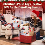 Newget 2Pcs Christmas Squeaky Dog Toys, Plush Dog Toys with Crinkle Paper - Image 6