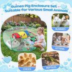 13 Pcs Kitten Starter Kit with Playpen Litter Box Feeder, Green - Image 5