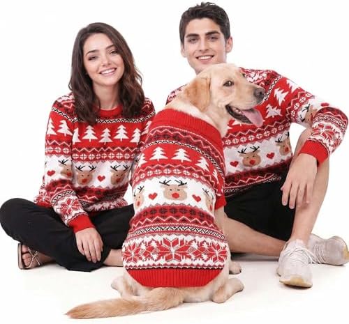 Christmas Matching Dog and Owner Outfits Sweater Clothes,Pet S by MuYaoPet