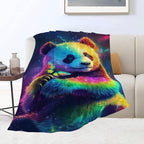Panda Blanket Colorful Panda Butterfly Animal Lover Throw Blankets Gifts for Girls Boys Kids Soft Cozy Fleece Plush for Couch Sofa Bed 80"x60" - Image 2