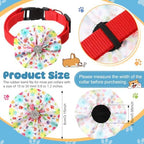 Huhumy 50 Pcs Paw Print Dog Collar Bows Flower Bowties Bulk Attachments - Image 3