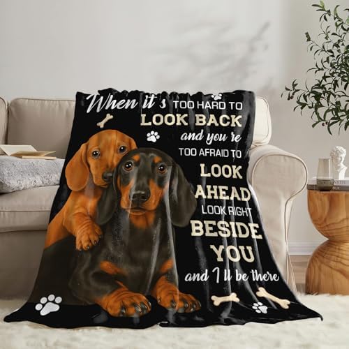 Dachshund Blanket for Girls Women Boys Men Adults Kids Soft Cozy Fleece Wiener Dog Throw Blankets Sausage Dog Lovers Gifts Warm Flannel Plush Lightweight Decor for Couch Bed Sofa 60"X50" - Image 4