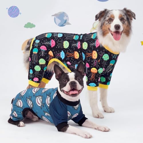 XPUDAC 4 Pack Dog Pajamas for Small Dogs Boy Puppy Pjs Onesies Clothes, S - Image 4