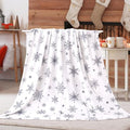 Christmas Throw Blanket Grey Snowflake Throw Blanket Christmas Decorative Plush Blankets Winter Holiday Plush Blankets Fuzzy Cozy Soft Warm Fleece Blankets for Couch Bed Sofa 60 X 80inch by Bvhimste