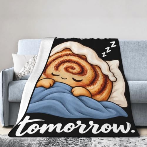 Sleepy Cinnamon Roll Blanket Throw Gift for Girls Women 60"X50" - Image 4