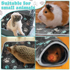 Reginary 4 Pcs Guinea Pig Fleece Cage Liners, Cute Paw, 24 x 16 Inch - Image 5