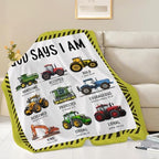 Tractor Throw Blanket Farm Tractor Stuff Gifts for Kids Girls Boys Adults Women Man Soft Cozy Warm Plush Fluffy Fuzzy Fleece Blanket Decor 60''X80'' - Image 4