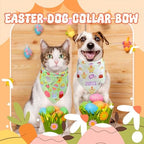 Preboun 50 Pcs Easter Dog Bandanas Bulk Bunny Dog Bandanas for Dogs Triangle Kerchief Bibs Scarf Set for Pet Costume Photo Props Accessories Pet Shops Adoption Events, 25 Styles(25.6 x 17.7 x 17.7) - Image 6