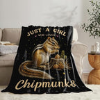 Chipmunk Blanket for Girls Women Boys Men Adults Kids Soft Cozy Fleece Tamias Squirrel Throw Blankets Gifts Warm Flannel Plush Lightweight Decor for Couch Bed Sofa 80"X60" - Image 4