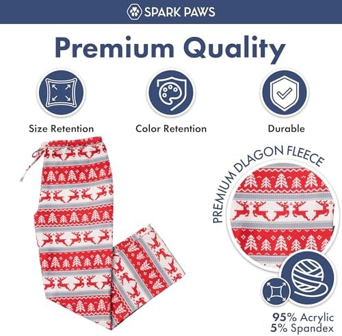 Spark Paws Christmas Matching Dog and Owner Pajama Bottoms - Image 3