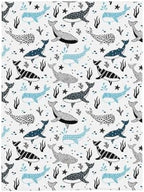 Whales Throw Blanket Lightweight Warm Flannel Fleece Blankets Cozy Soft Air Conditioning Blanket Gifts for Women Men Girls Boys 80"x60" - Image 6