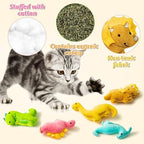 MALLMALL6 5Pcs Dinosaur Catnip Toys for Cat, Indoor Cat Chew Bite Kick Catmint Pet Supplies for Kitten Lover Gifts, Interactive Pet Toy with Cute Expression - Image 3