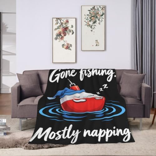 Sleepy Fishing Bobber Blanket Throw Gift for Girls Women 50"X40" - Image 3