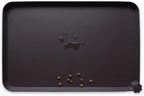 Hoki Found XX-Large Silicone Pet Food Mats - Non Slip Cat Dog Bowl Mats - Waterproof Dog Cat Food Tray - Dark Oak