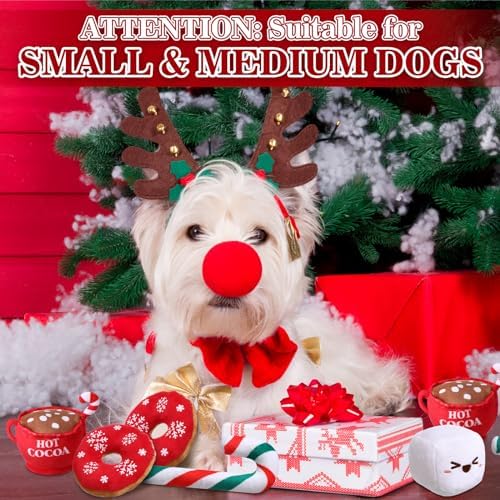 Syhood 12 Pack Puppy Dog Toys Bulk Coffee Theme with Squeaker - Image 5