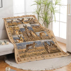 Pronghorn Blanket, Wildlife Throw Gifts for Adults Kids 80"X60" - Image 4