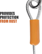 BV Dog Tie Out Cable 25 Feet - Heavy Duty Dog Lead up to 90 Pounds - Reflective & Rust-Free with Quick Release Swivel Clips & 360° Rotating Clasp - Tangle-Free Dogs Runner for Yard (Silver, Single)