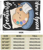 Sleepy Palette Blanket Throw Gift for Girls Women 60"X50" - Image 7