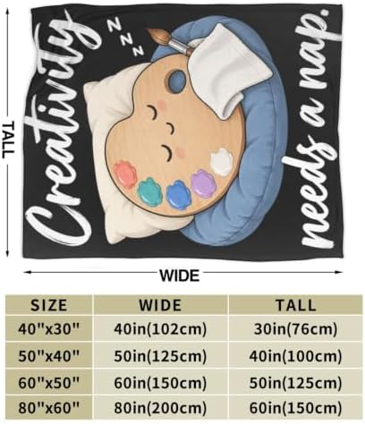 Sleepy Palette Blanket Throw Gift for Girls Women 60"X50" - Image 7