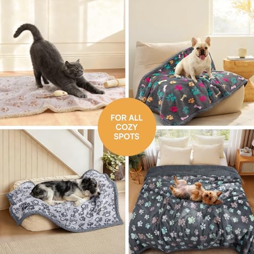 Luciphia Waterproof Dog Blanket Reversible Sherpa Fleece for Large Dogs Cat - Image 4