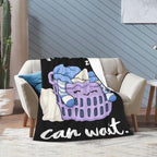Sleepy Laundry Basket Blanket Throw Gift for Girls Women 80"X60" - Image 2