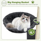Small Cat Tree Tower for Indoor Cats, 40 in Medium Cat Bed Scratching Posts - Image 6
