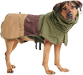 Spark Paws Dog Raincoat, Waterproof Windproof Rain Jacket, for Small Medium Large Extra Large Dogs, Reflective Breathable Full-Body Coverage Dry Suit - Green Brown Tan, 4XL