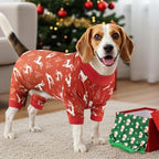 2-Pack Christmas Dog Pajamas Xmas Pet Pjs with Snowman Elk Patterns Christmas Dog Onesie Jumpsuits Jammies Clothes Stretchy Shirts Comfy Outfit Costume Apparel for Small Medium Large Dogs XS - Image 5