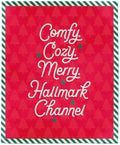 Hallmark Channel Christmas Red Plush Blanket (Comfy. Cozy. Merry.) 50"x60" by Hallmark