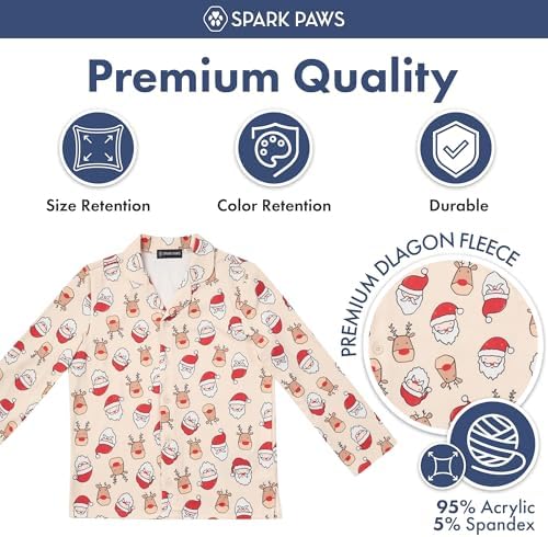 Spark Paws Christmas Matching Dog and Owner Pajama Top - Image 3