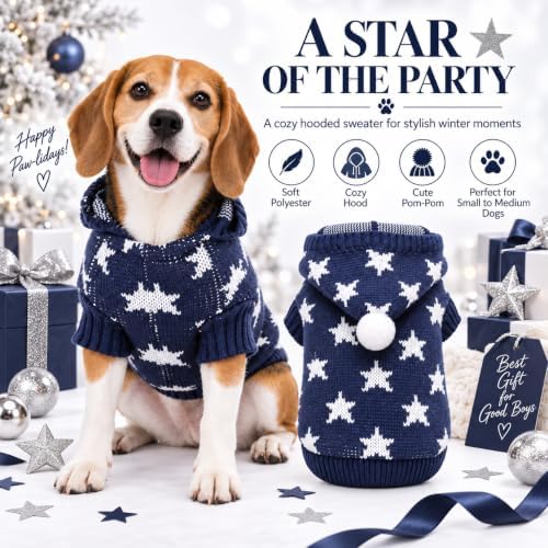 Dog Sweater for Large Dogs Girl Boy Winter, Dog Clothes, Blue, 2XL - Image 7