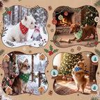 Preboun 50 Pcs Chriastmas Paw Print Dog Bandanas Bulk, Xmas Party - Image 5