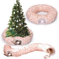 Leyndo Christmas Cat Tunnel Bed Under Tree, 37x10in Tree Skirt, Classic by Leyndo