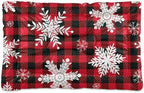 Dog Bed Mat Snowflakes Buffalo Plaid Washable Anti Slip Bottom Comfy Kennel Pad Cat Crate Mat Dog Pet Pad 18 x 24 Inches by Mazeann