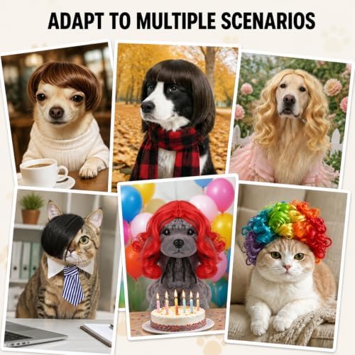 6 Pack Funny Cat and Dog Wig - Image 7