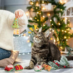 Retro Shaw Catnip Cat Toys Christmas, Cute Santa Claus Xmas Trees Snowman - Image 6