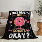 Donut Blanket for Girls Women Boys Men Adults Kids Soft Cozy Fleece Dessert Cake Throw Blankets Lovers Gifts Warm Flannel Plush Lightweight Decor for Couch Bed Sofa 60"X50" - Image 4