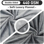 LOOBANI King Size Waterproof Blanket, Oversized Bed Cover, 85"x108", Grey - Image 4
