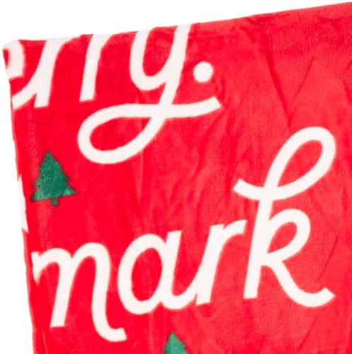 Hallmark Channel Christmas Red Plush Blanket (Comfy. Cozy. Merry.) 50"x60" - Image 4