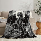 Black Dragon Blanket for Girls Women Boys Men Adults Kids Soft Cozy Fleece Cool Dragon Lovers Throw Blankets Gifts Warm Flannel Plush Lightweight Decor for Couch Bed Sofa 60"X50" - Image 4