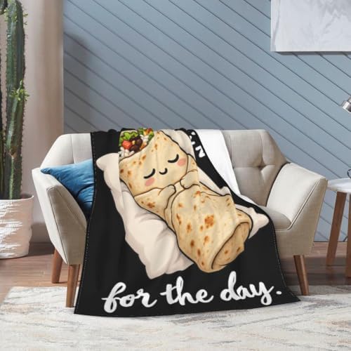 Sleepy Burrito Blanket Throw Gift for Girls Women 60"X50" - Image 2