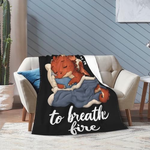 Sleepy Dragon Blanket Throw Gift for Girls Women 60"X50" - Image 2