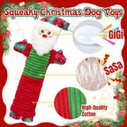 Christmas Squeaky Dog Toys with Crinkle Paper,No Stuffing Dog Toy for Large Dogs,Christmas Puppy Teething Toys to Keep Them Busy, Plush Interactive Long Lasting Chews for Aggressive Chewers - Image 3