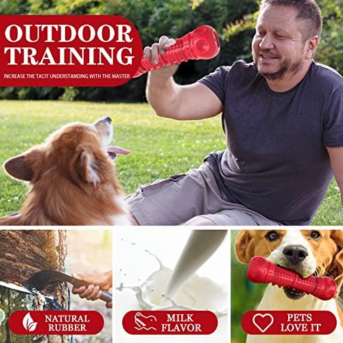 ZIKATON Dog Squeaky Toys for Aggressive Chewers, Durable Chew Toys for Large Medium Breed Dog, Dog Toys, Tough Durable Dogs Toys with Natural Rubber - Image 5